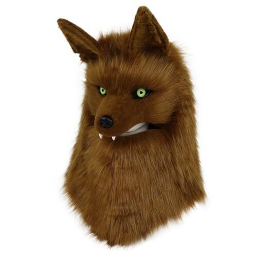 5307 Furry Head Mask Animal Wolf Dog Plush Faux Fur Masks for Halloween